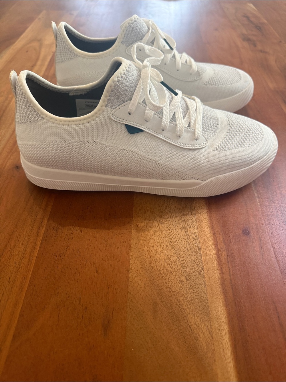 Vessi Weekend Classic All-White Women’s Knit Lace-Up Sneakers Size 11 - Picture 4 of 11